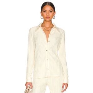 Anine Bing Nuri Shirt in Buttercream S